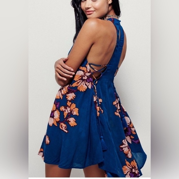 Free People Paint The Sun Slip Dress  Lg - Picture 2 of 13